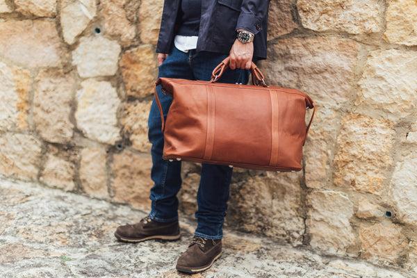 piel leather LARGE CARRY-ON SATCHEL