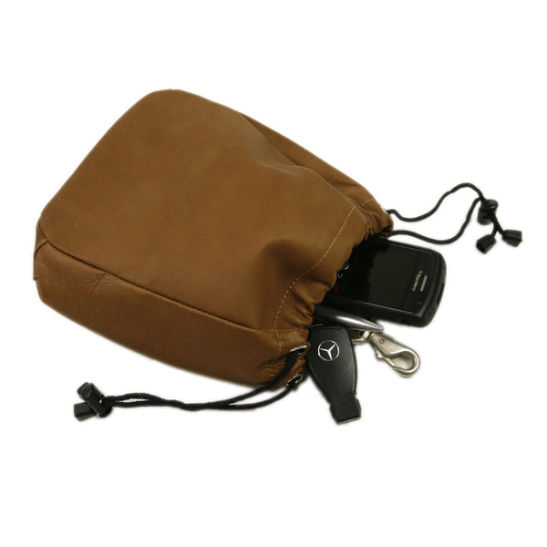 Piel Leather LARGE DRAWSTRING POUCH