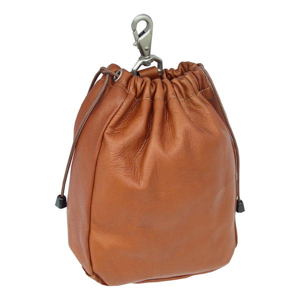 piel leather LARGE DRAWSTRING POUCH