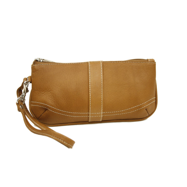 piel leather LARGE LADIES WRISTLET