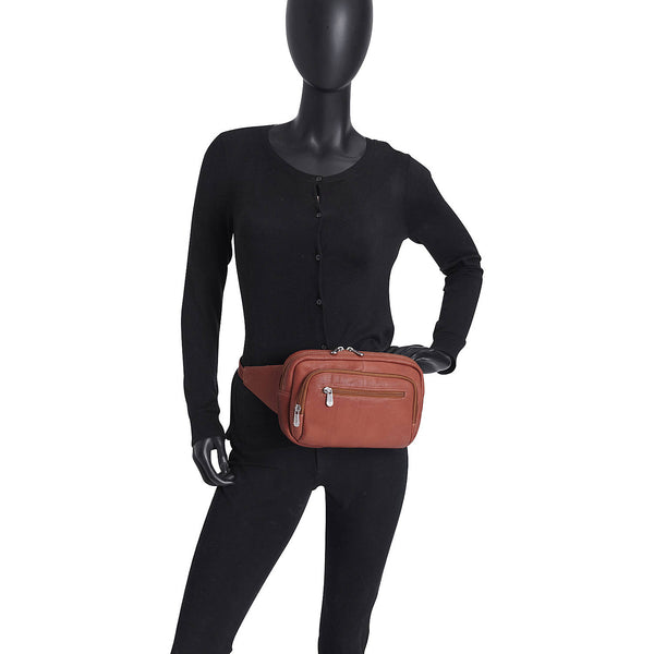 piel leather LARGE TRAVEL FOUR-POCKET WAIST BAG