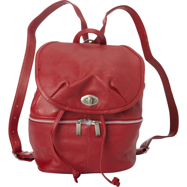 piel leather LEATHER DRAWSTRING BACKPACK