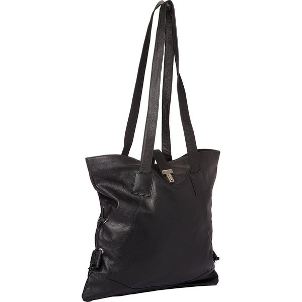 Piel Leather LEATHER TOTE W/SIDE STRAPS