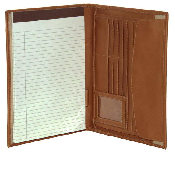Piel Leather LETTER-SIZE PADFOLIO W/ ORGANIZER