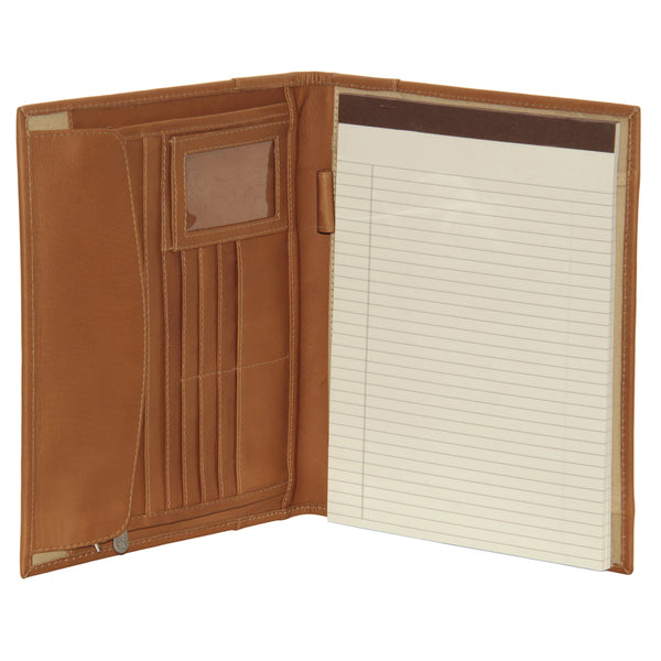 piel leather LETTER-SIZE PADFOLIO W/ ORGANIZER
