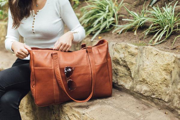 piel leather MEDIUM SHOPPING BAG