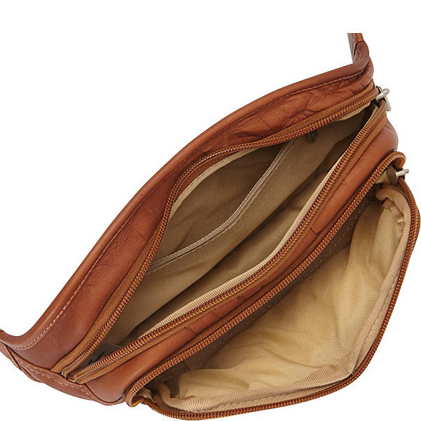 Piel Leather MULTI-ZIP OVAL WAIST BAG