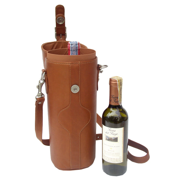Piel Leather SINGLE DELUXE WINE CARRIER