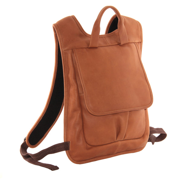 Piel Leather SLIM LAPTOP FLAP BACKPACK
