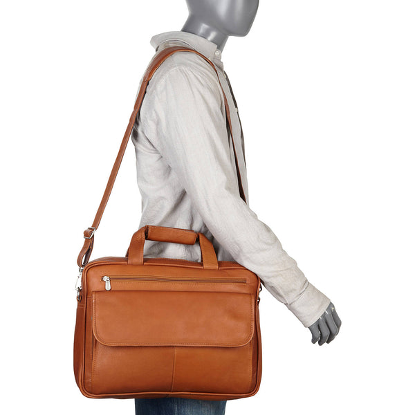 Piel Leather SLIM TOP-ZIP BRIEFCASE