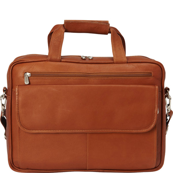 piel leather SLIM TOP-ZIP BRIEFCASE
