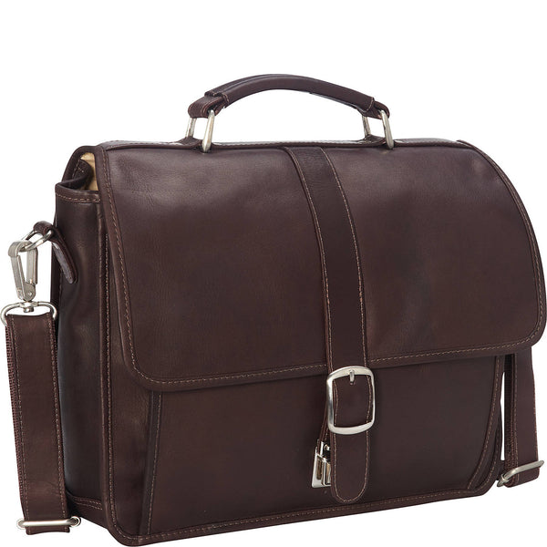 Piel Leather SMALL FLAP-OVER LAPTOP/TABLET BRIEF