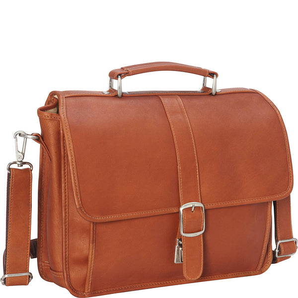 piel leather SMALL FLAP-OVER LAPTOP/TABLET BRIEF