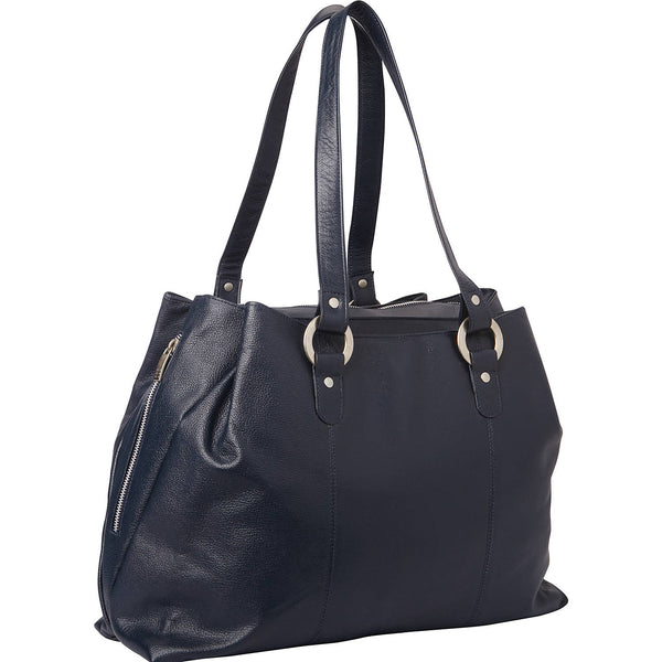 Piel Leather THREE COMPARTMENT LEATHER TOTE