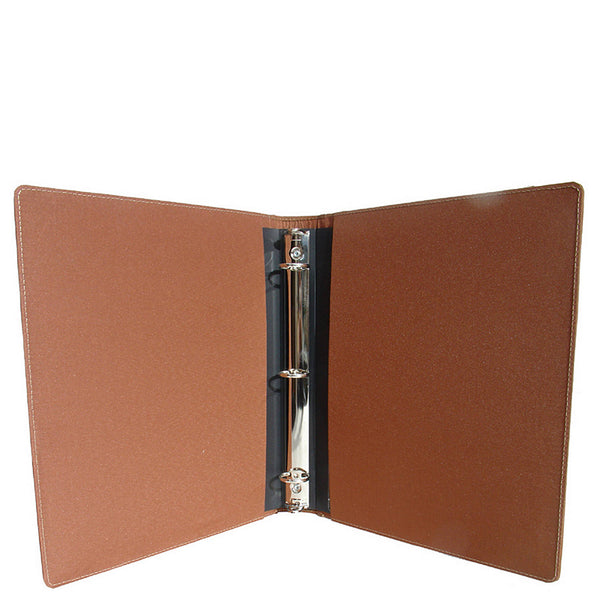 Piel Leather THREE-RING BINDER FOLDER