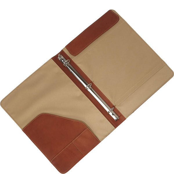 piel leather THREE-RING BINDER/PADFOLIO
