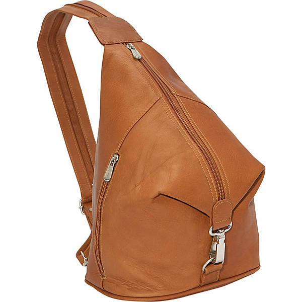 piel leather THREE-ZIP HOBO SLING
