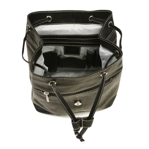 Piel Leather TOP FLAP DRAWSTRING BACKPACK