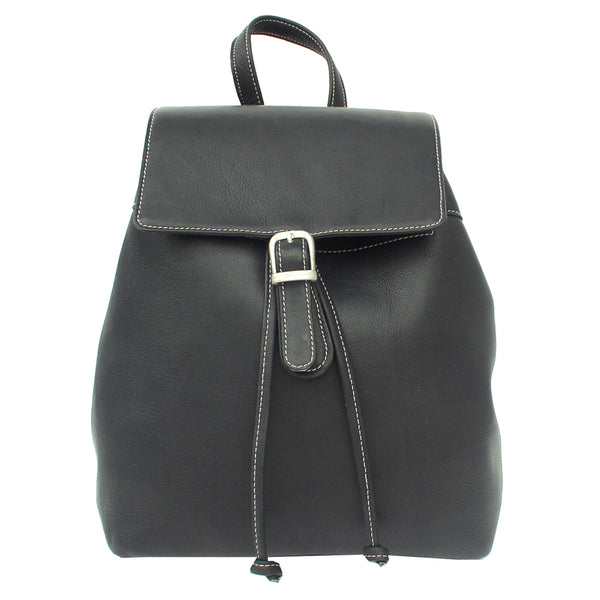 piel leather TOP FLAP DRAWSTRING BACKPACK