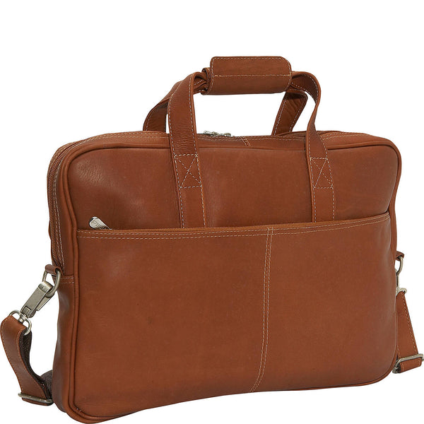 piel leather TOP-ZIP PORTFOLIO