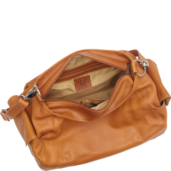 Piel Leather TOP-ZIP SHOULDER BAG/CROSS BODY HOBO