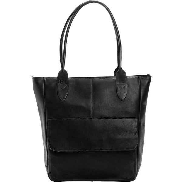 Piel Leather TOTE WITH FRONT FLAP POCKET