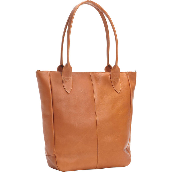 Piel Leather TOTE WITH FRONT FLAP POCKET