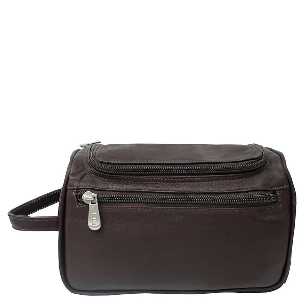 Piel Leather U-ZIP TOILETRY KIT