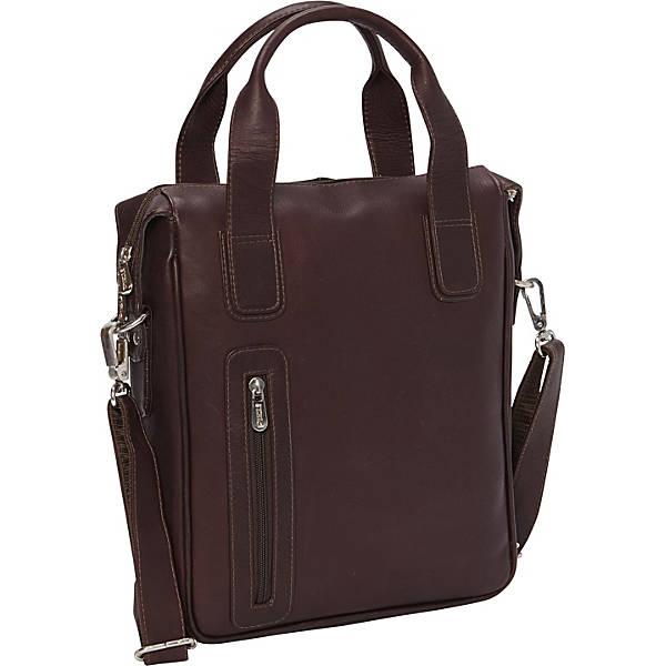 Piel Leather VERTICAL LAPTOP BRIEFCASE