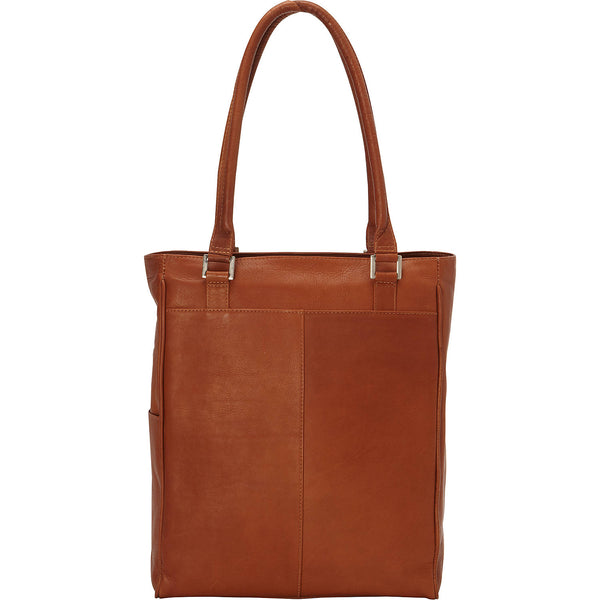 piel leather VERTICAL LAPTOP TOTE