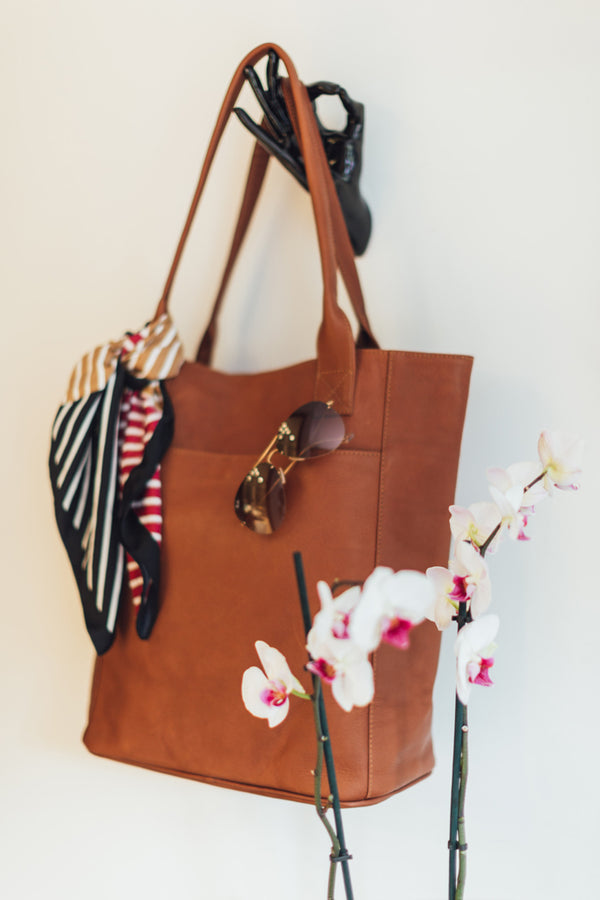 piel leather XL SHOPPING BAG