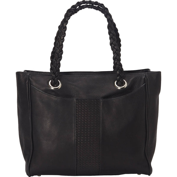 Piel Leather ZIP-TOP BRAIDED TOTE