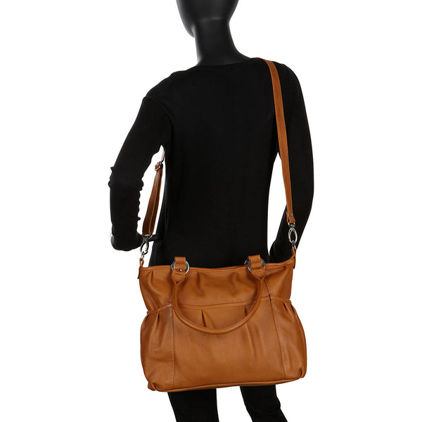 Piel Leather ZIPPERED CROSS-BODY TOTE
