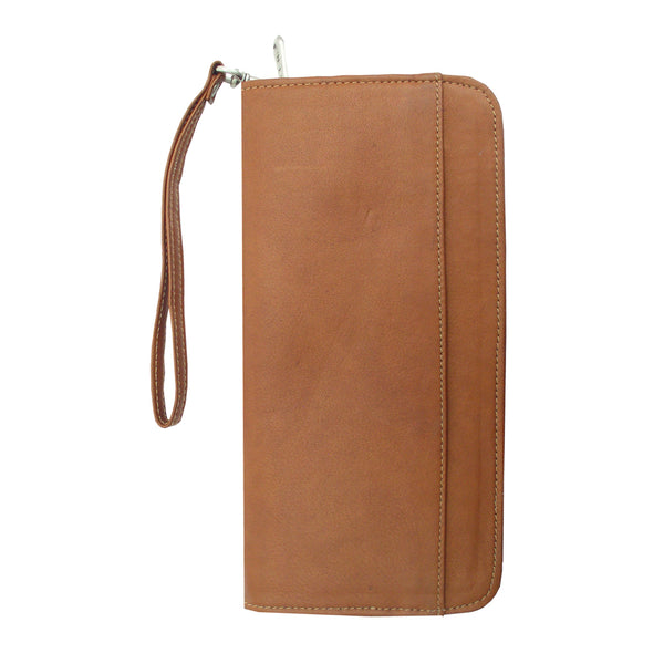 Piel Leather ZIPPERED PASSPORT/TICKET HOLDER