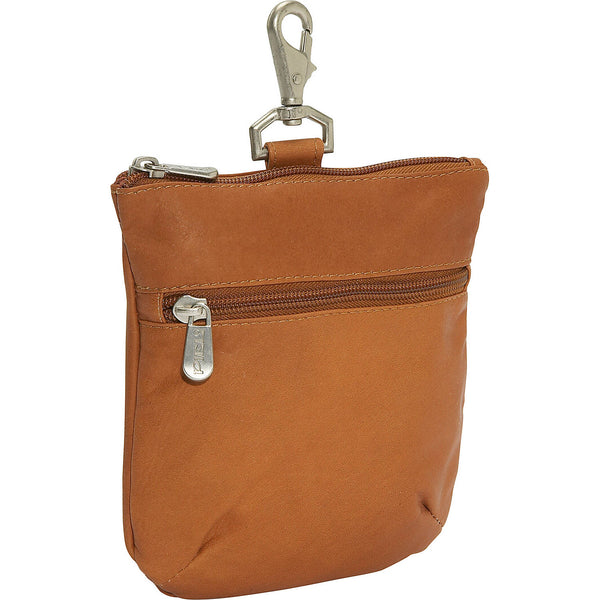 piel leather ZIPPERED VALUABLE POUCH