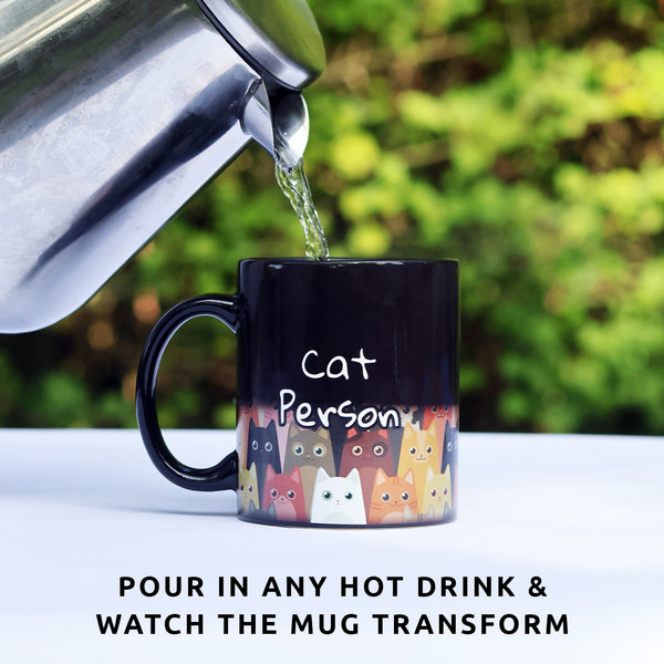 Pikkii Crazy Cat Person Heat Change Mug