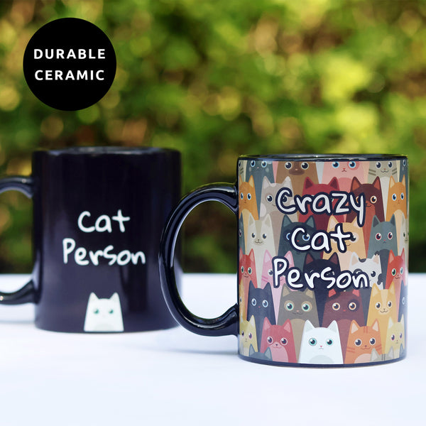 Pikkii Crazy Cat Person Heat Change Mug