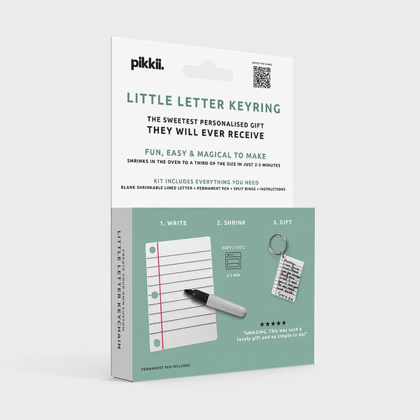 Pikkii Little Letter Shrink Keyring Kit