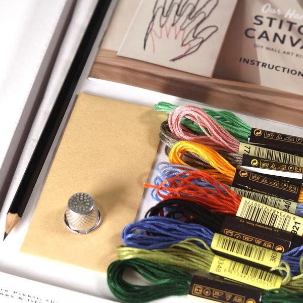 Pikkii Our Hands Stitch Canvas Wall Art