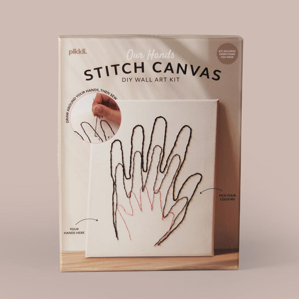 pikkii Our Hands Stitch Canvas Wall Art