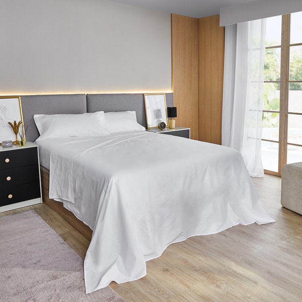 Pikolin Home 100% Cotton 300 Thread Count Satin Sheet Set