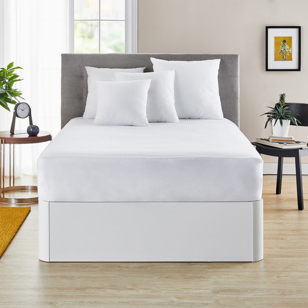 Pikolin Home 100% Cotton Ticking Mattress Cover With Adjustable Sides