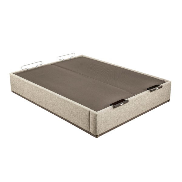 Pikolin Home Ash-coloured Double Lid Upholstered Folding Storage Base - DESIGN TAPIZADO