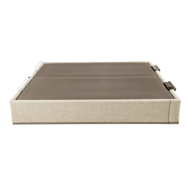 Pikolin Home Ash-coloured Double Lid Upholstered Folding Storage Base - DESIGN TAPIZADO