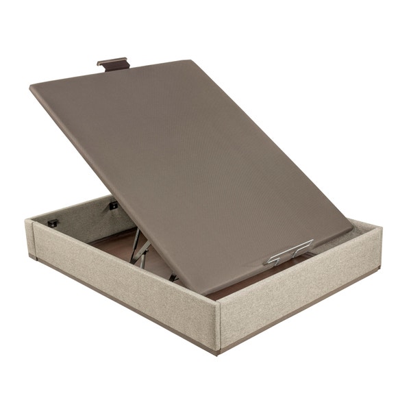 Pikolin Home Ash-coloured Electric Upholstered Storage Base - DESIGN TAPIZADO