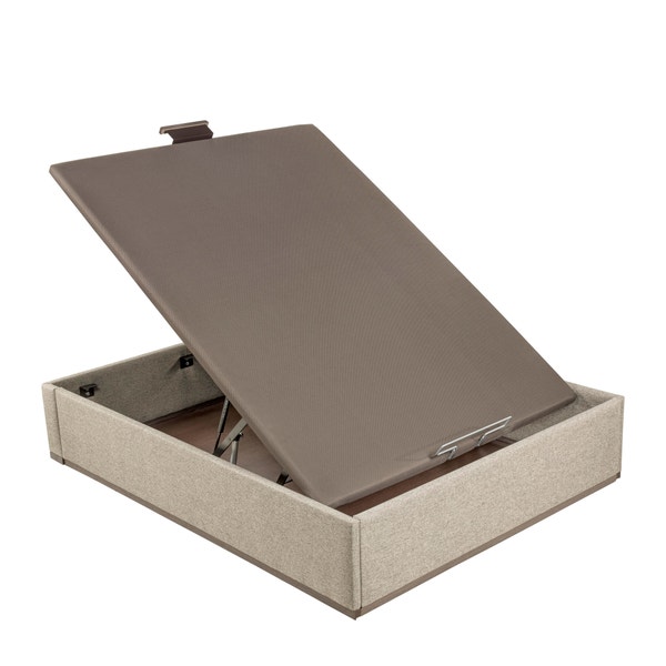 Pikolin Home Ash-coloured High Capacity Electric Upholstered Storage Base - DESIGN TAPIZADO