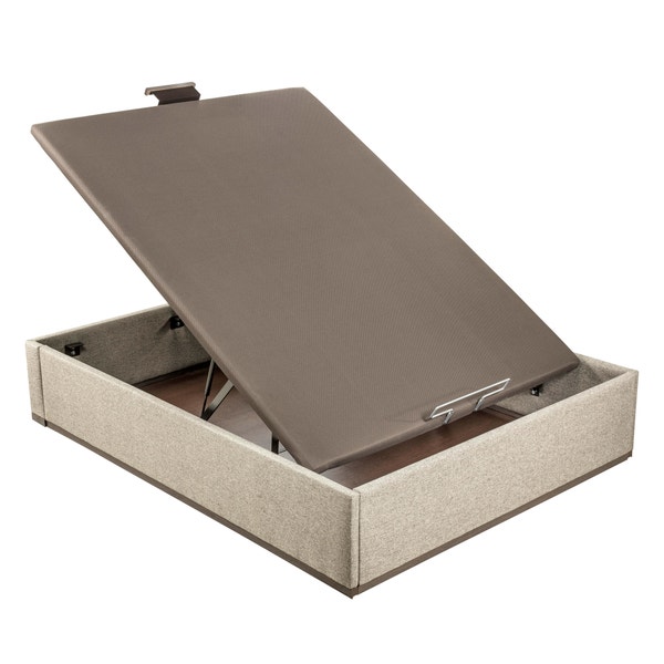 Pikolin Home Ash-coloured High Capacity Upholstered Folding Storage Base - DESIGN TAPIZADO