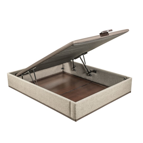 pikolin home Ash-coloured upholstered folding storage base - DESIGN TAPIZADO