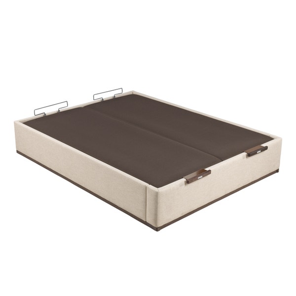 Pikolin Home Aspen-coloured Double Lid Electric Upholstered Storage Base - DESIGN TAPIZADO