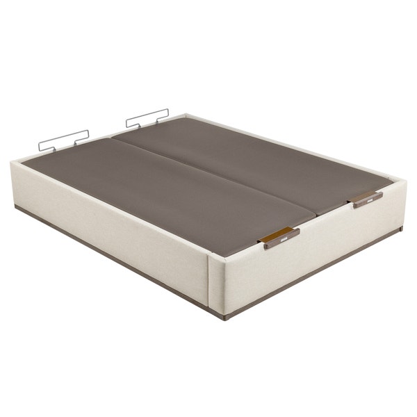 Pikolin Home Aspen-coloured Double Lid Upholstered Folding Storage Base - DESIGN TAPIZADO